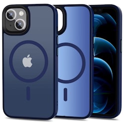iPhone 15 - Skal MagSafe MagMat Frostad Matt Blå