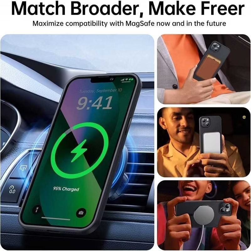iPhone 14 - Skal MagSafe MagMat Frostad Matt Svart