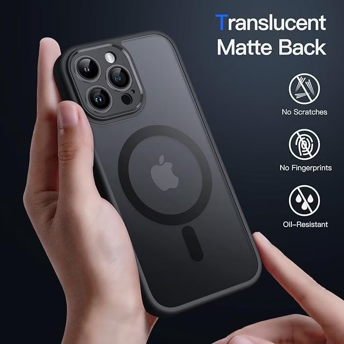 iPhone 13 Pro Max - Skal MagSafe Kameraskydd Frostad Matt Svart