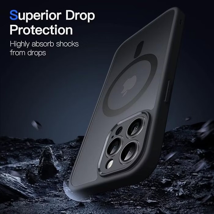 iPhone 13 Pro Max - Skal MagSafe Kameraskydd Frostad Matt Svart