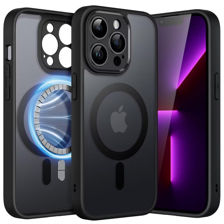 iPhone 13 Pro Max - Skal MagSafe Kameraskydd Frostad Matt Svart