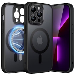 iPhone 13 Pro Max - Skal MagSafe Kameraskydd Frostad Matt Svart
