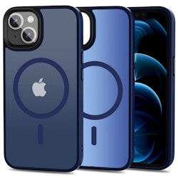 iPhone 14 - Skal MagSafe MagMat Frostad Matt Blå