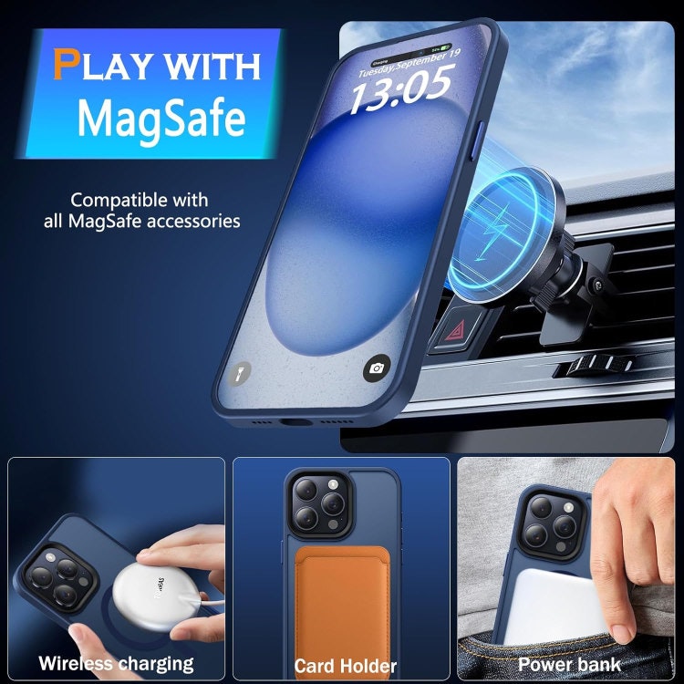 iPhone 12 Pro Max - MagSafe skal MagMat Stöttåligt Matt Blå