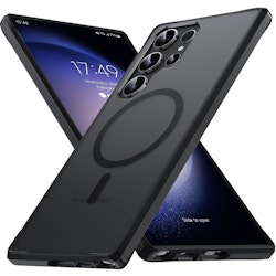 Samsung S23 Ultra - Skal MagSafe Stöttåligt Frostad Matt Svart