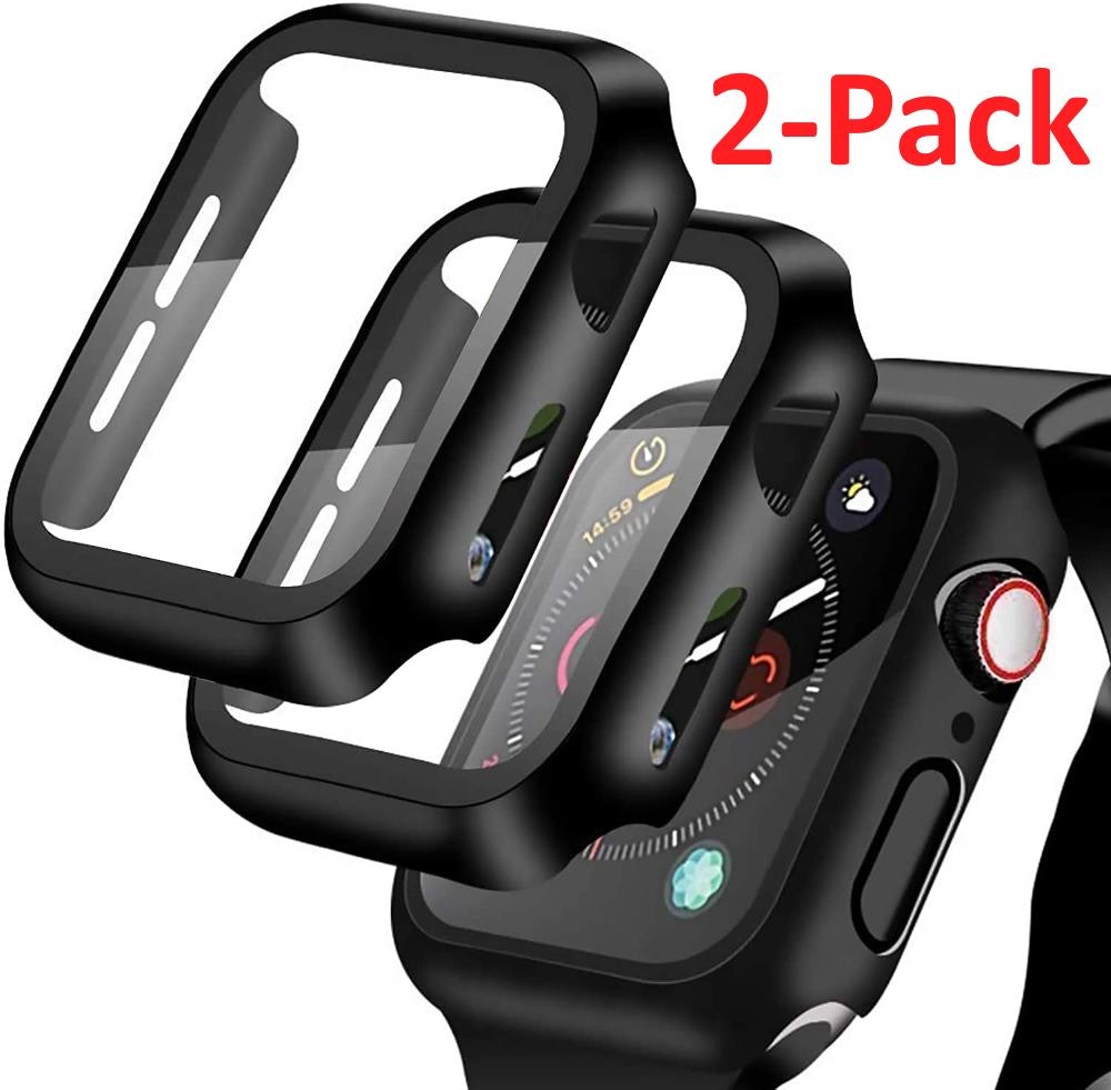2-Pack Heltäckande Skal Härdat Glas Apple Watch 38/40/42/44 mm