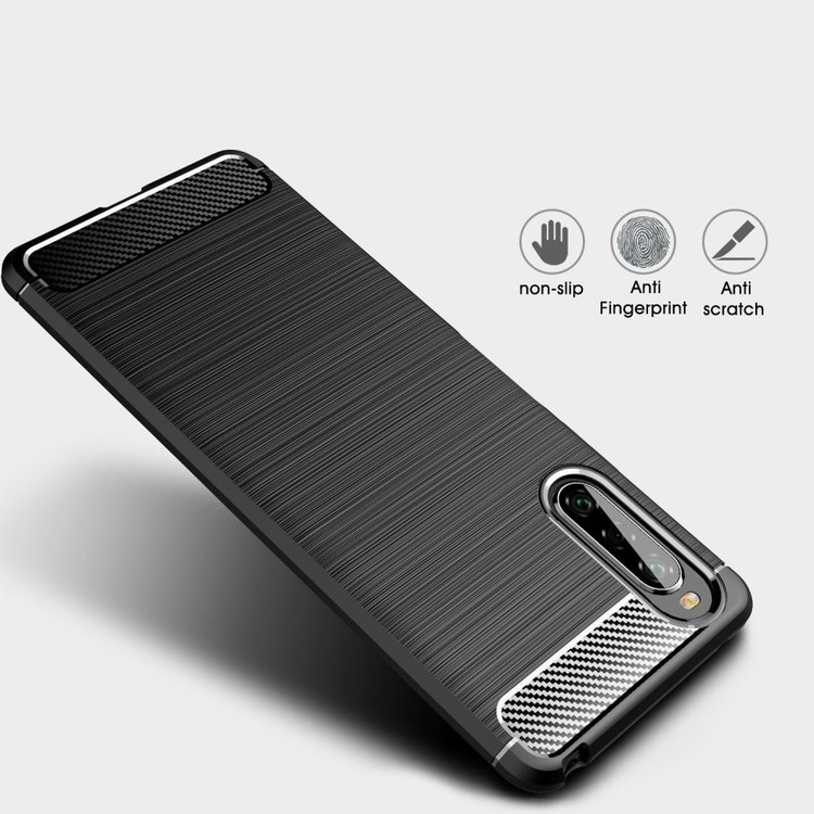 Brushed TPU Skal Sony Xperia 10 II Svart