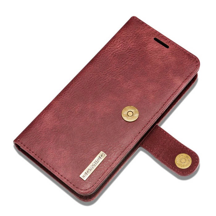 iPhone 7/8/SE - DG.MING 2in1 Magnet 2in1 Läder Fodral Röd