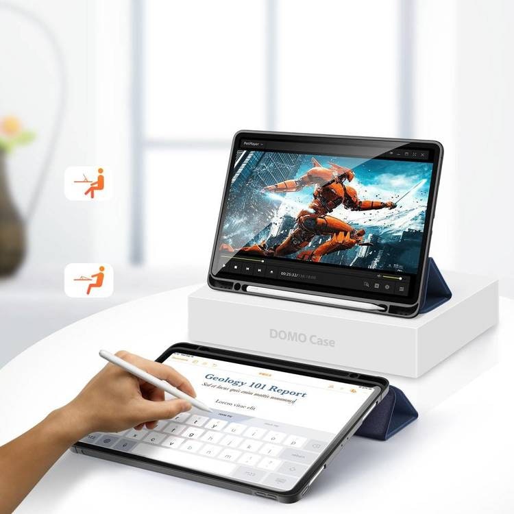Fodral Tri-fold Stödjer Apple Pen Laddning IPad Pro 11 (2020)  Blå