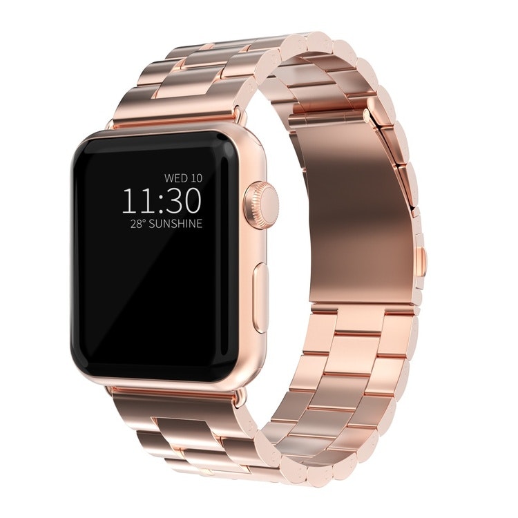 Metallarmband till Apple Watch 42/44 mm Roséguld