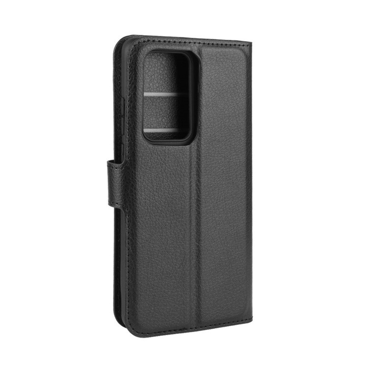 Plånboksfodral Litchi till Huawei P40 Svart