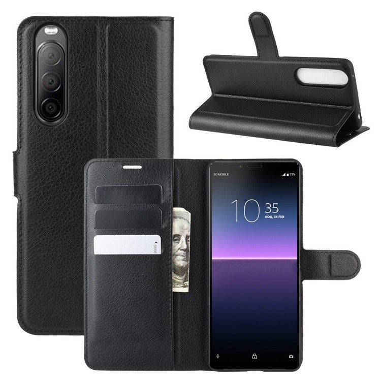 Plånboksfodral till Sony Xperia 10 II Svart