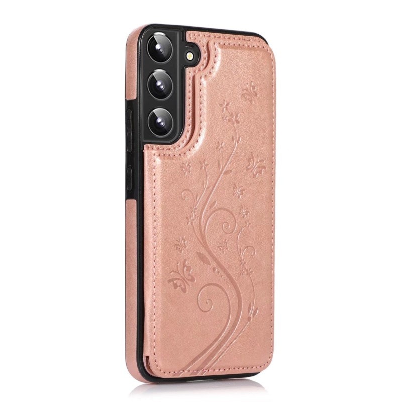 Samsung Galaxy S23 - Stöttåligt skal 3-FACK Mönster Roséguld
