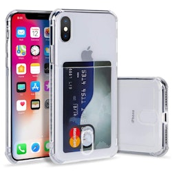 Transparent Stöttåligt Silikon Skal Kortfack Nordic® iPhone 7/8/SE/XS/XR