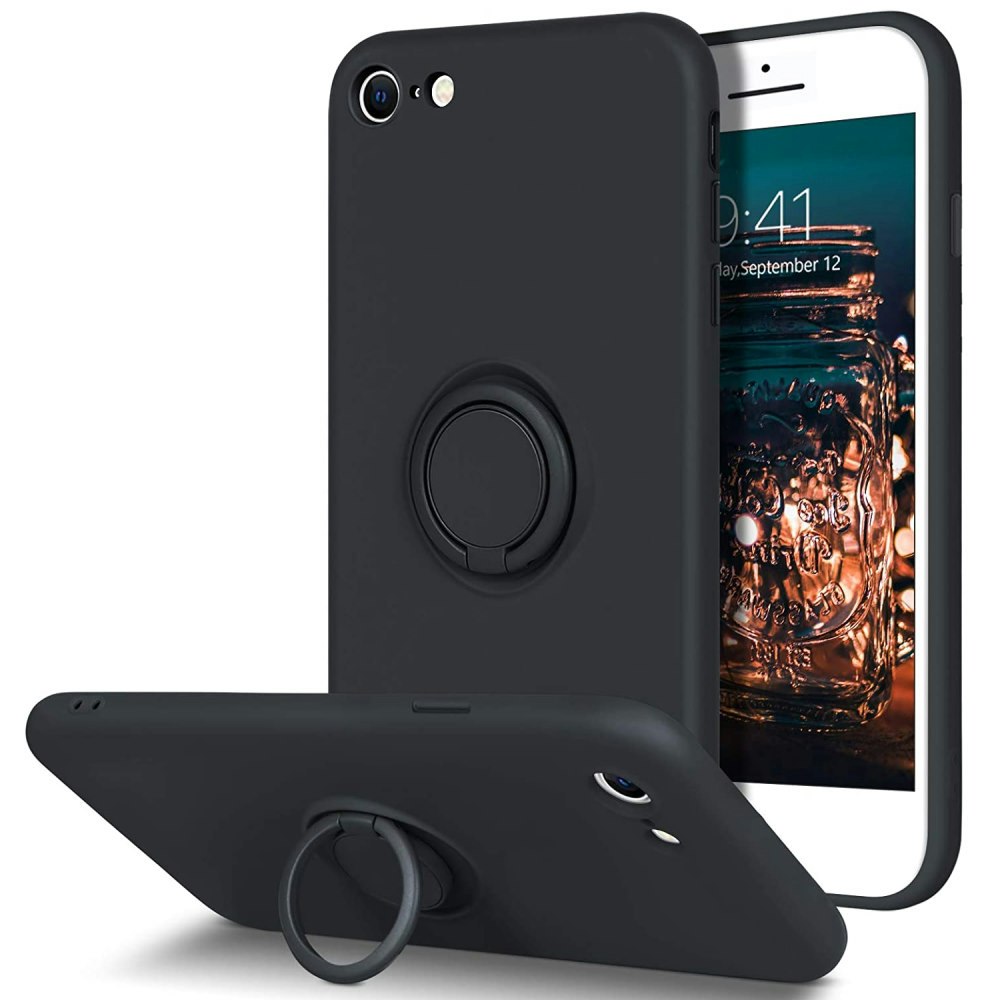 iPhone 7/8/SE - Silikonskal Magnetisk Ringhållare Välj Färg