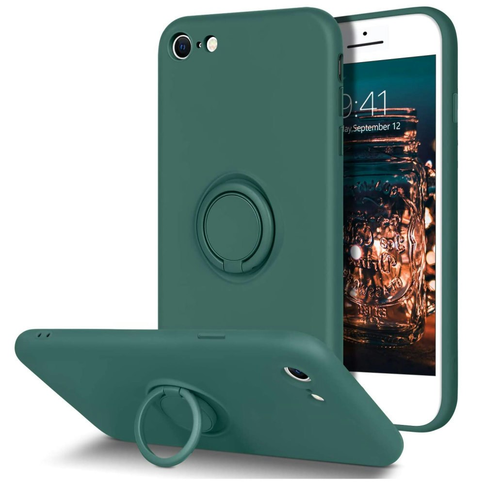 iPhone 7/8/SE - Silikonskal Magnetisk Ringhållare Välj Färg
