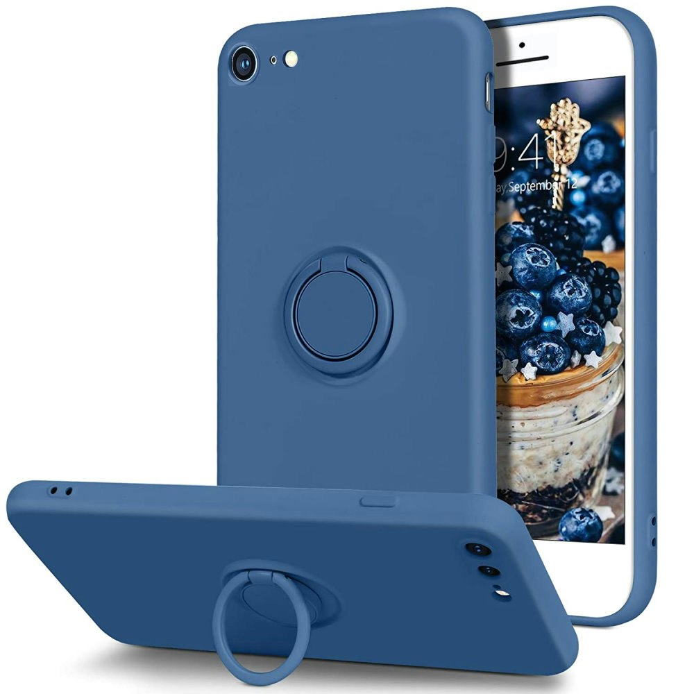 iPhone 7/8/SE - Silikonskal Magnetisk Ringhållare Välj Färg