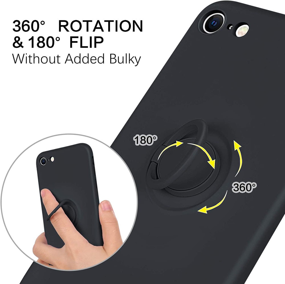 iPhone 7/8/SE - Silikonskal Magnetisk Ringhållare Välj Färg