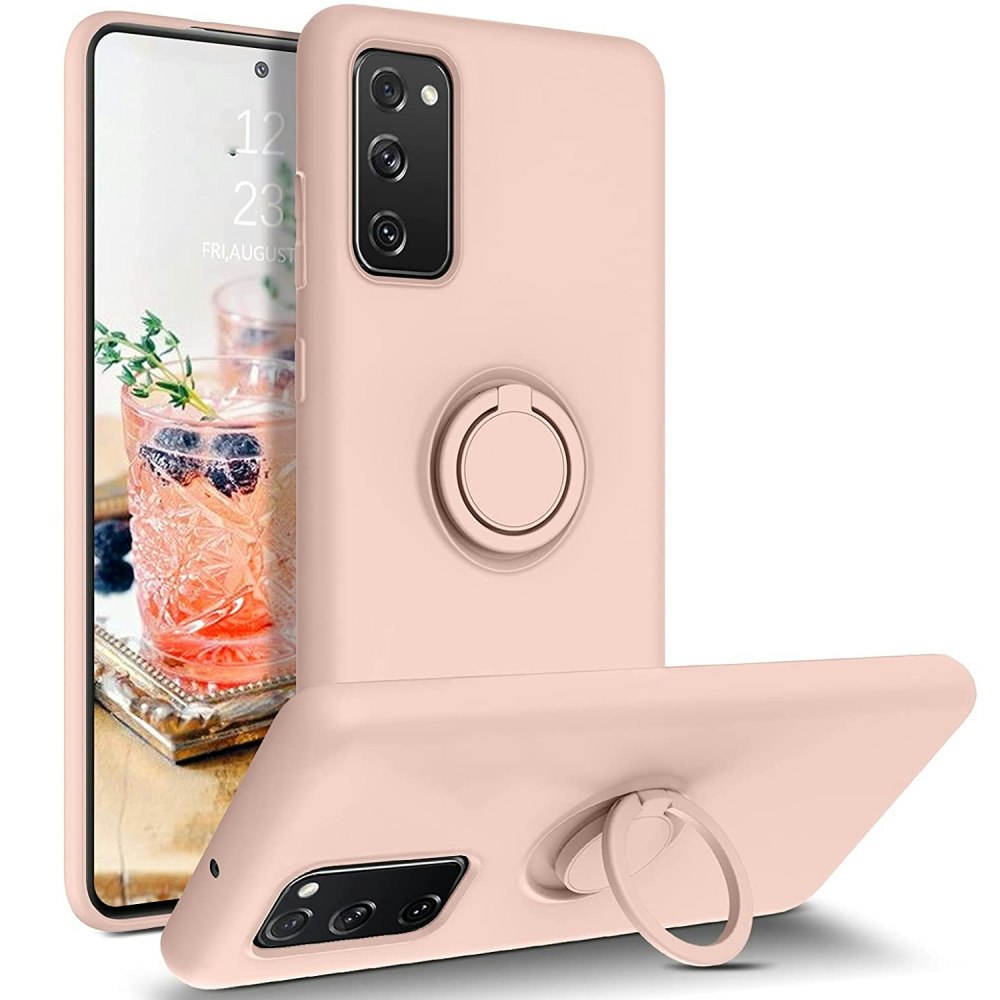 Samsung Galaxy S20 FE - Välj Färg Silikonskal Stötdämpande Ringhållare