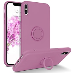 iPhone X/XS - Stöttåligt Skal med Ringhållare Mörk Lila