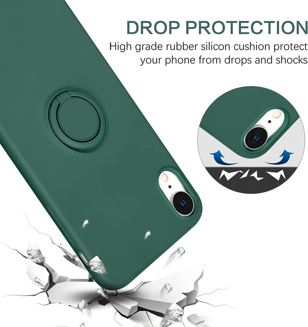 iPhone XR - Välj Färg Silikonskal med Ringhållare Solid®