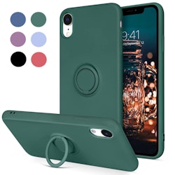 iPhone XR - Välj Färg Silikonskal med Ringhållare Solid®