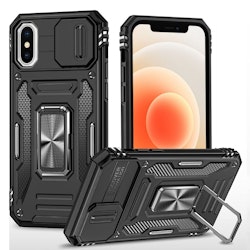 iPhone X/XS - Skal CamShield / Kameraskydd Ringhållare Svart