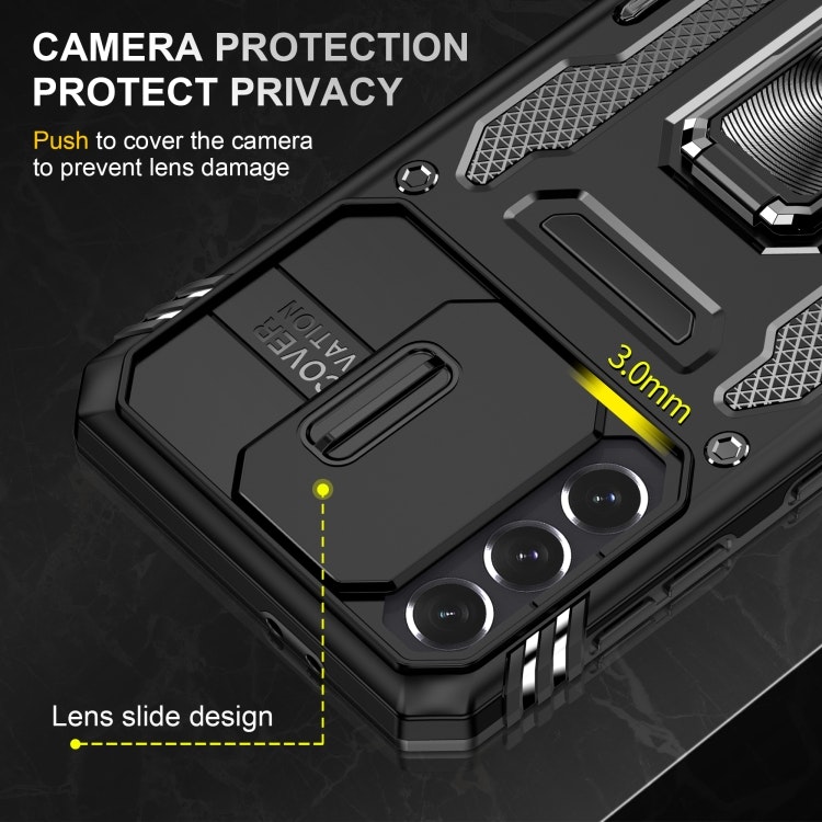 Samsung S23 - Skal CamShield / Kameraskydd Ringhållare Svart