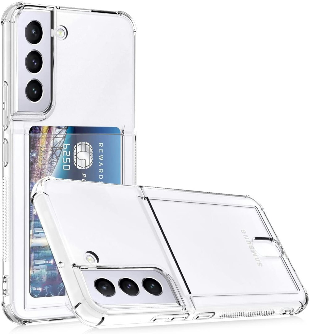 Stöttåligt Transparent Silikon Skal Kortfack Solid® Samsung S22/S21/Plus/Ultra