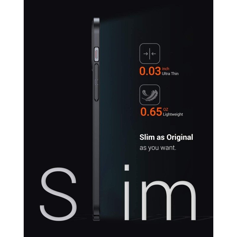 iPhone 15 - Ultratunt Stöttåligt Skal Gummibelagt Nordic® Mattsvart