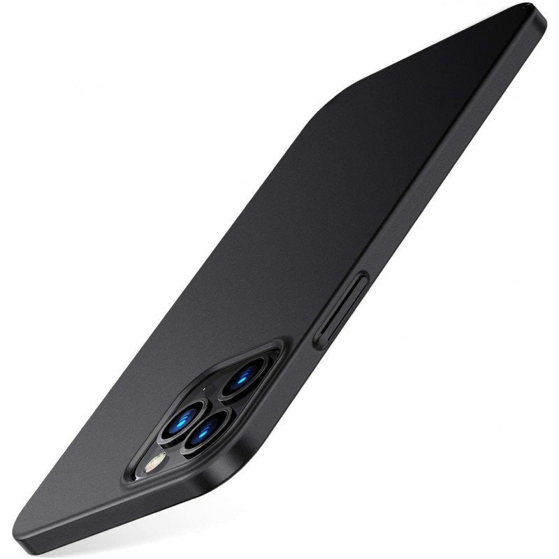 iPhone 15 Pro - Ultratunt Stöttåligt Skal Gummibelagt Nordic® Mattsvart