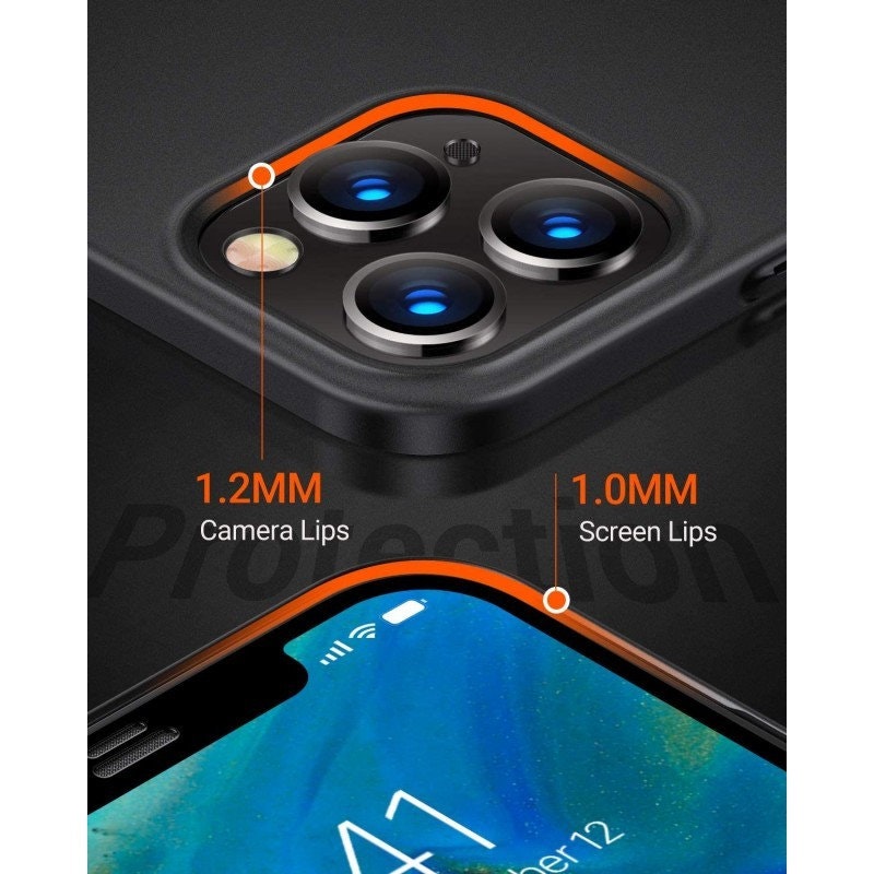iPhone 15 - Ultratunt Stöttåligt Skal Gummibelagt Nordic® Mattsvart