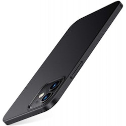 iPhone 15 - Ultratunt Stöttåligt Skal Gummibelagt Nordic® Mattsvart