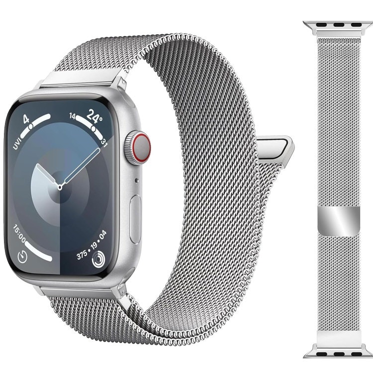 Armband Milanese Loop Kompatibelt Apple Watch 42/44/45 mm Silver