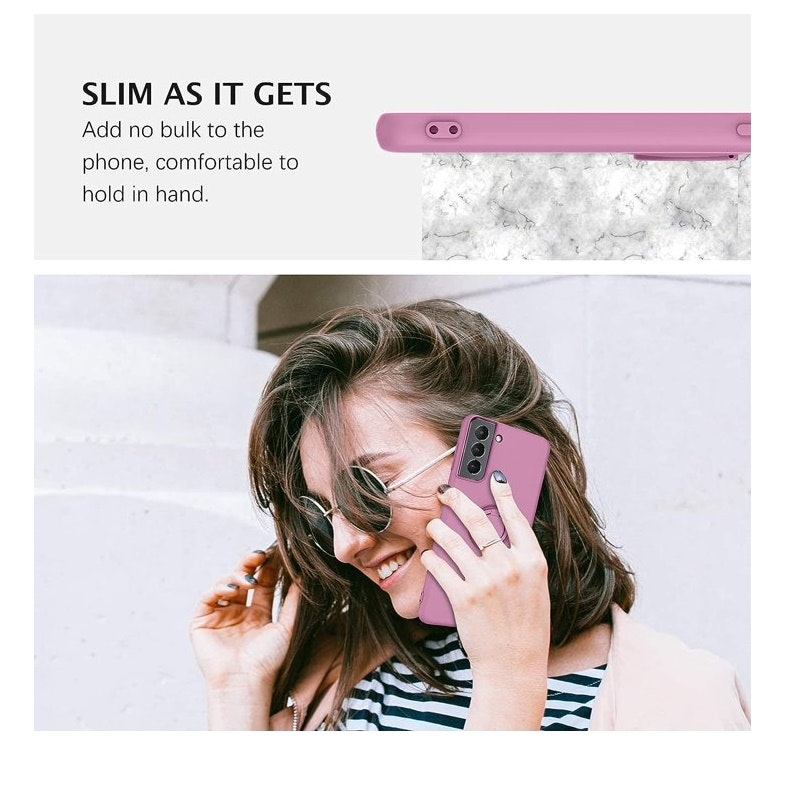 Samsung S21 FE - Silikonskal Magnetisk Ringhållare Lila