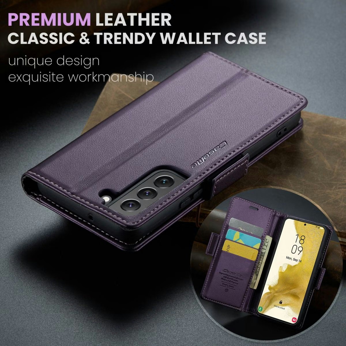 Samsung S24 - Fodral 4-FACK Premium CaseMe® Lila