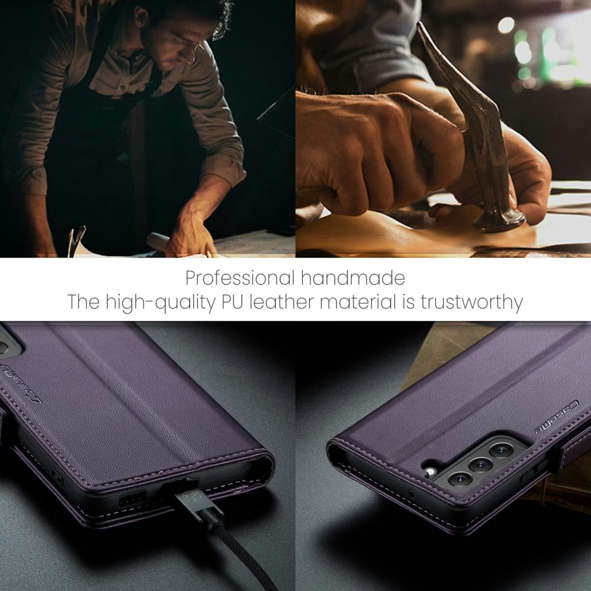 Samsung S24 - Fodral 4-FACK Premium CaseMe® Lila