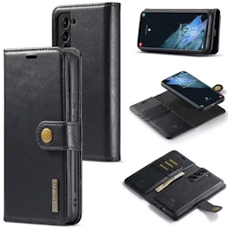 Samsung S23 - DG.MING® 2in1 Magnet Läder Fodral Svart