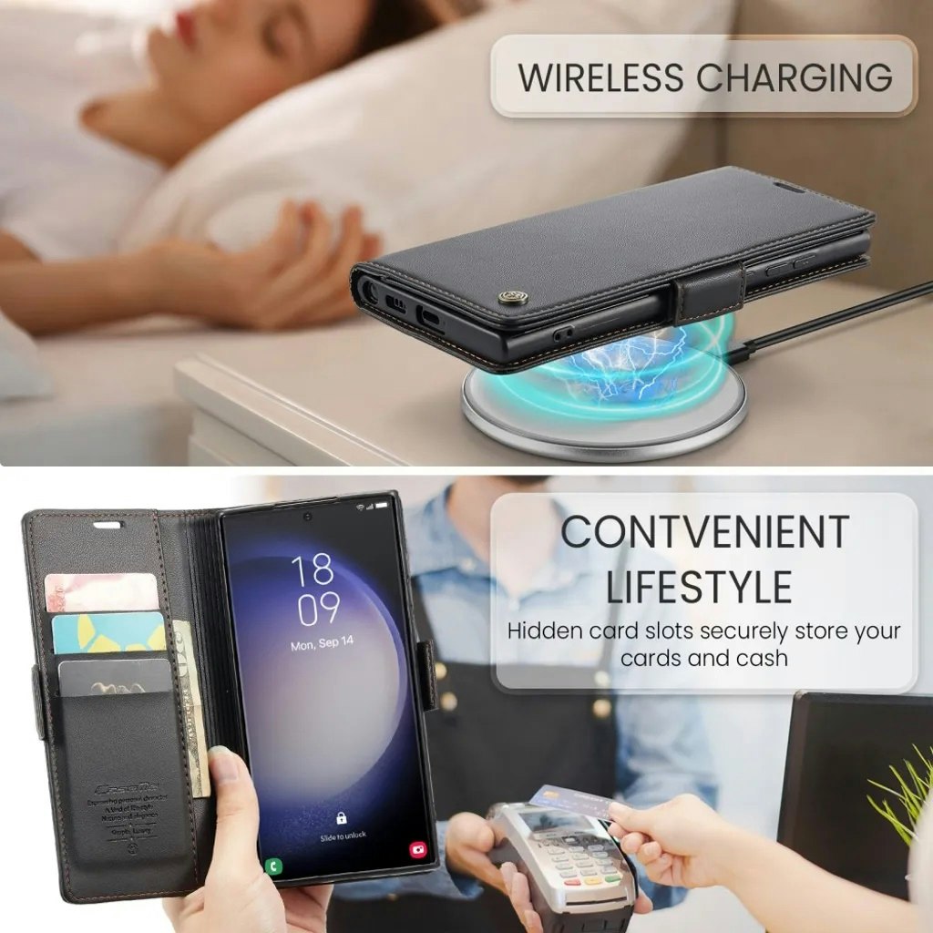 Samsung S24 Ultra - Fodral 4-FACK Premium CaseMe® Svart