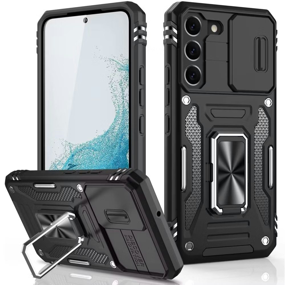 Samsung S25 - Skal CamShield / Kameraskydd Kickstand Svart
