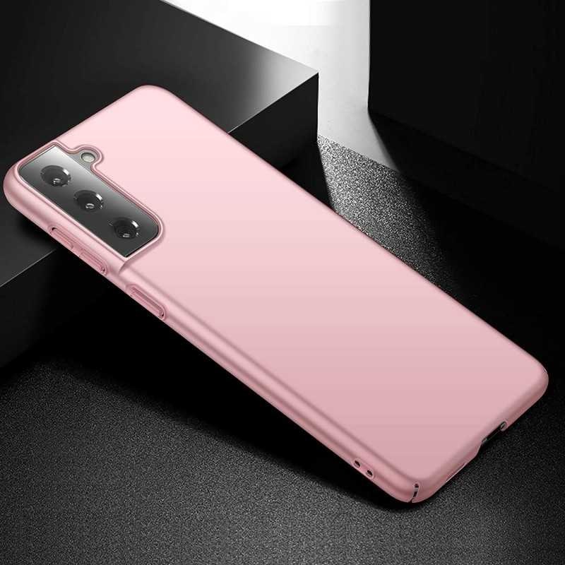 Samsung S21 - Ultratunt Stöttåligt Skal Gummibelagt Roséguld