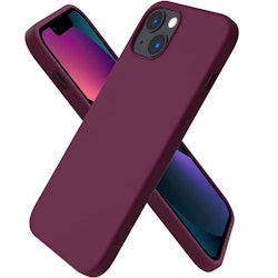 iPhone 13 - Gummibelagt Stöttåligt Silikon Skal Röd