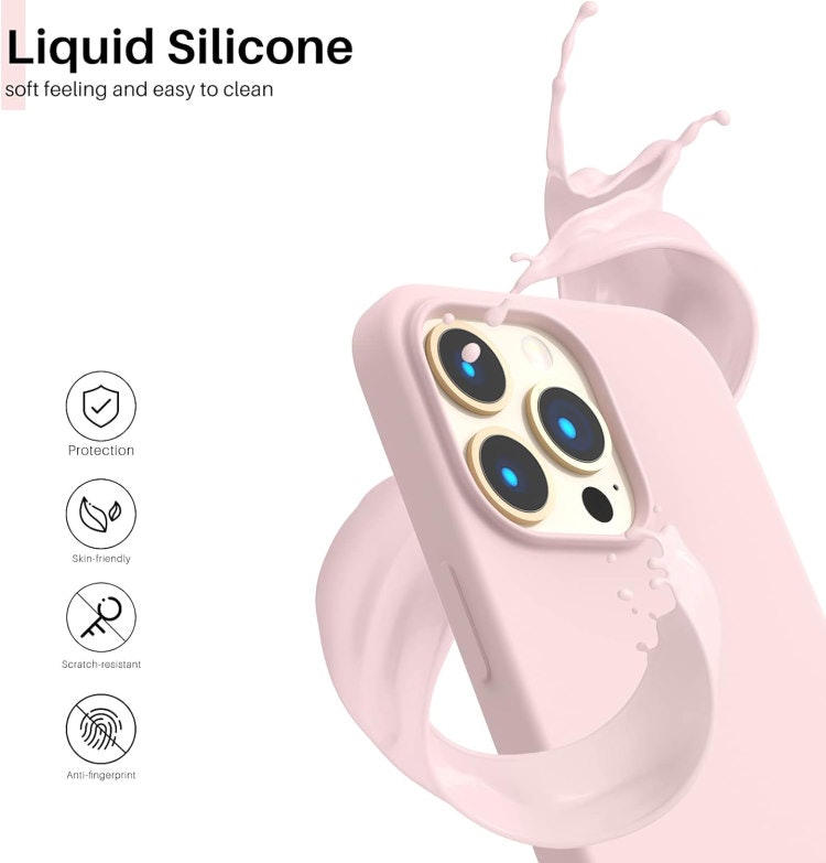 iPhone 13 Pro - Gummibelagt Silikon Skal Skin Pro® Rosa