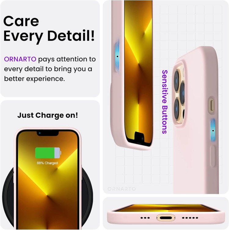 iPhone 13 Pro - Gummibelagt Silikon Skal Skin Pro® Rosa
