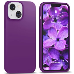 iPhone 13 - Gummibelagt Stöttåligt Silikon Skal Mörk Lila