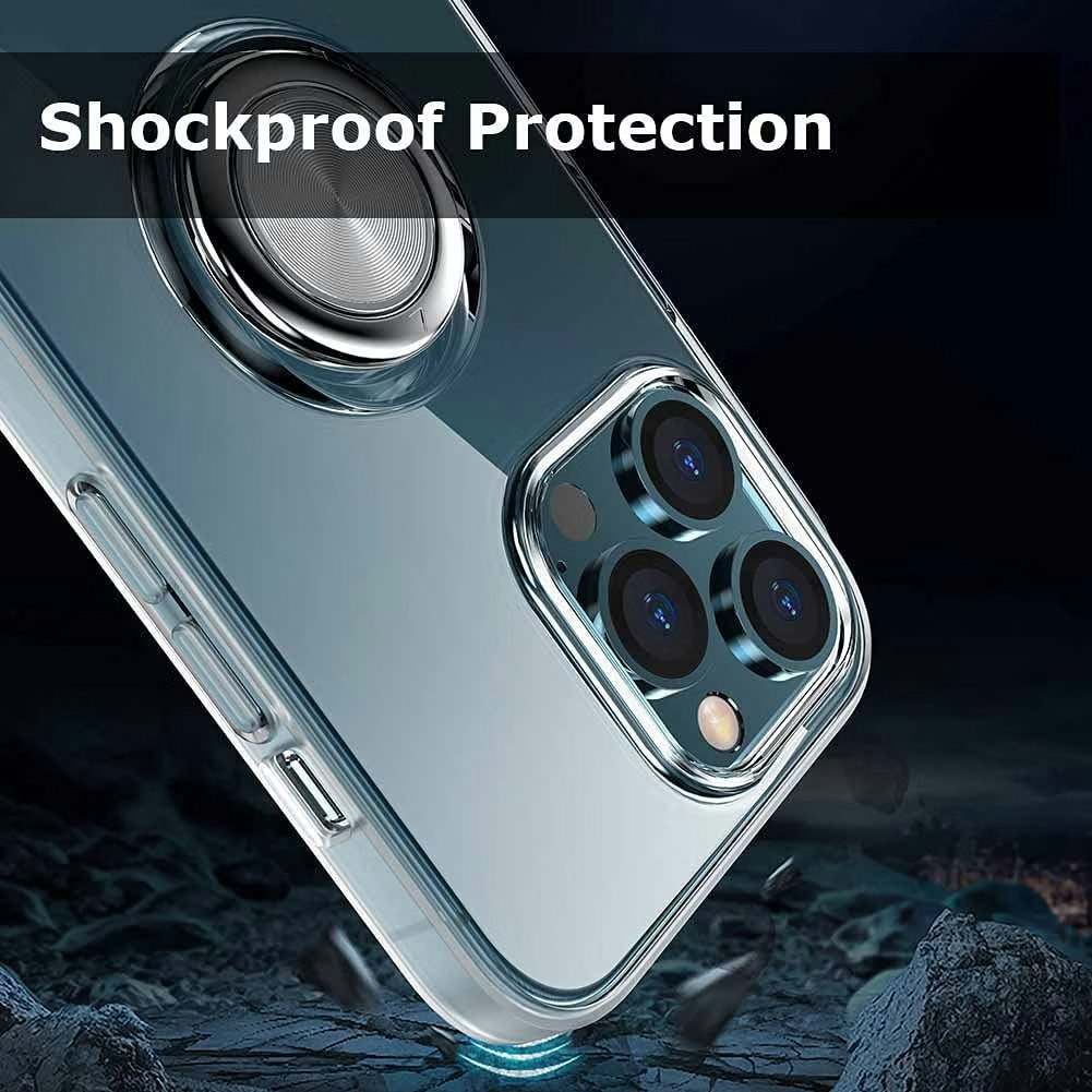 iPhone 15 - Skal med Ringhållare / Kickstand Transparent