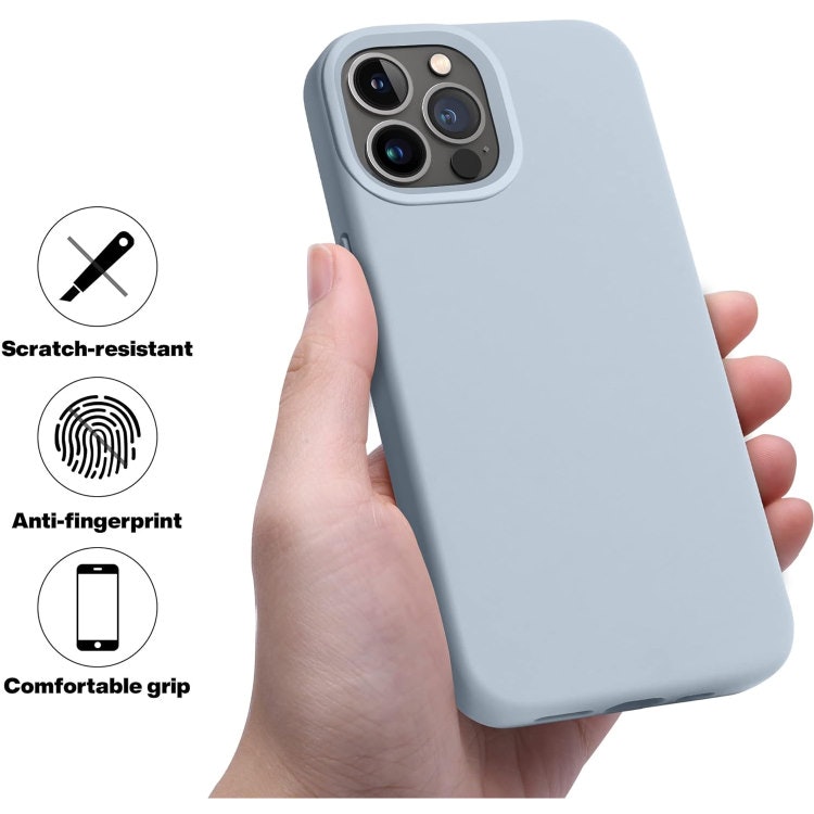 iPhone 13 Pro - Gummibelagt Stöttåligt Silikon Skal Ljusblå