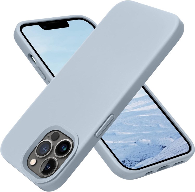 iPhone 13 Pro - Gummibelagt Stöttåligt Silikon Skal Ljusblå