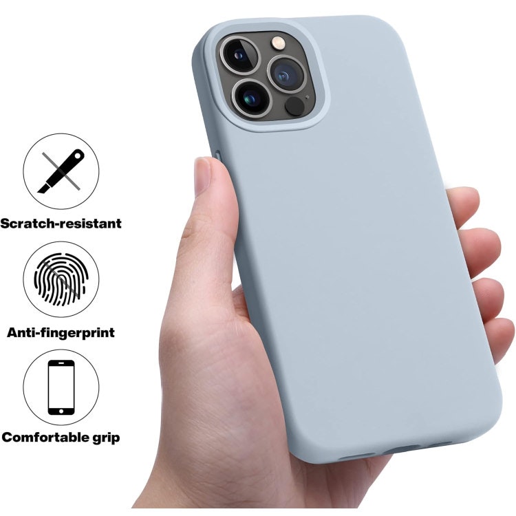 iPhone 14 Pro - Gummibelagt Silikon Skal Skin Pro® Ljus Blå