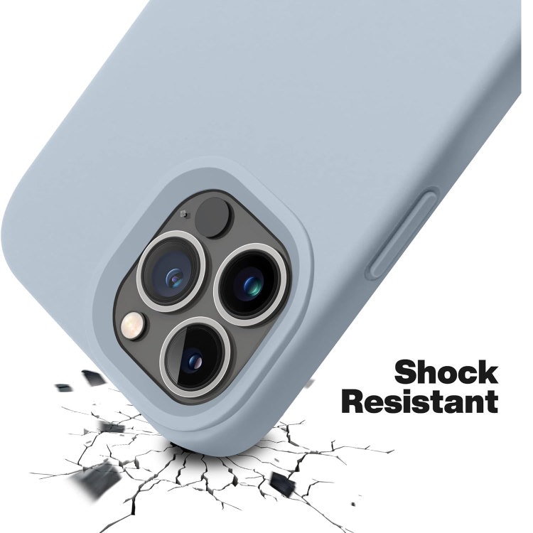 iPhone 14 Pro - Gummibelagt Silikon Skal Skin Pro® Ljus Blå